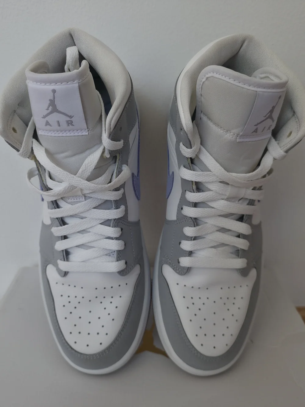 Nike Jordan 1 MidWolf Grey Aluminum (Women's)